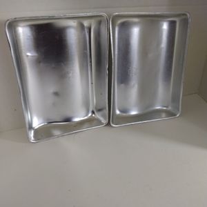 Wilsons 1971 Silver Aluminum Vintage Cake Pans Set